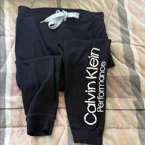 Calvin Klein black Joggers with White Logo